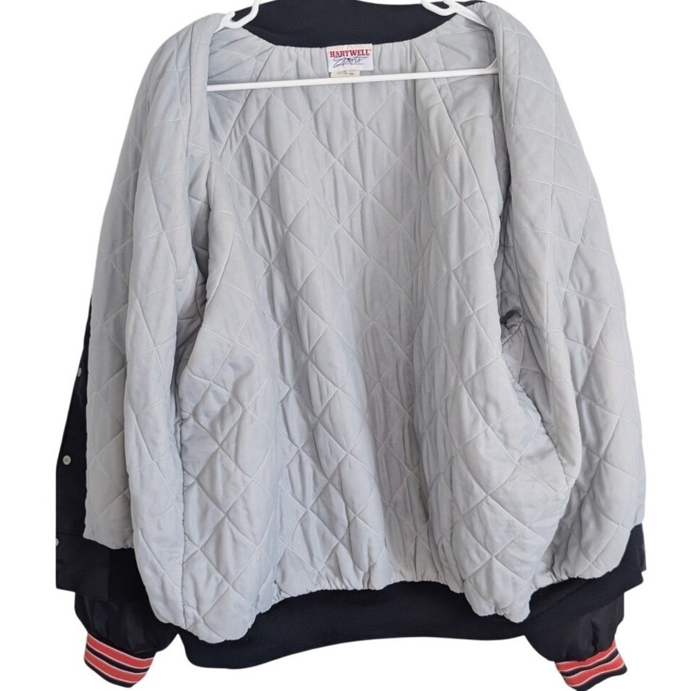 Harwell Sports Vintage 80s Sporty Patchwork Colorado Varsity Nylon Bomber Jacket - Picture 5 of 9
